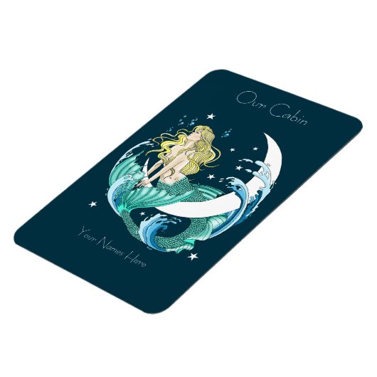 ブロンドマーメイドムーンファンタジーアールデコクルーズ船 マグネット (左側)