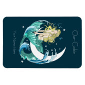 ブロンドマーメイドムーンファンタジーアールデコクルーズ船 マグネット (横)