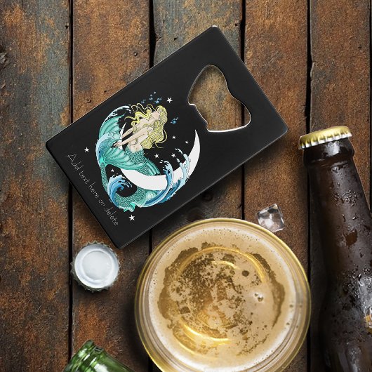 ブロンドマーメイドムーンファンタジーアールデコ クレジットカード栓抜き