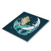 ブロンドマーメイドムーンファンタジーアールデコ タイル (側面)