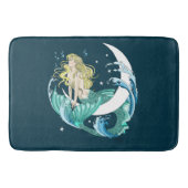 ブロンドマーメイドムーンファンタジーアールデコ バスマット (正面)
