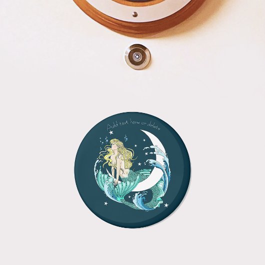 ブロンドマーメイドムーンファンタジーアールデコ マグネット