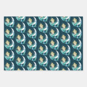 ブロンドマーメイドムーンファンタジーアールデコ ラッピングペーパーシート (正面3)