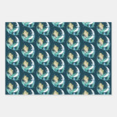 ブロンドマーメイドムーンファンタジーアールデコ ラッピングペーパーシート (正面2)