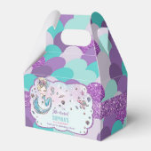 ブロンドマーメイド誕生日ベビーシャワーありがとう フェイバーボックス (裏面サイド)