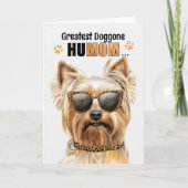 ブロンドヨークシャーテリアド素晴らしグフマママママママママママママママザーズ・デイ シーズンカード (正面)