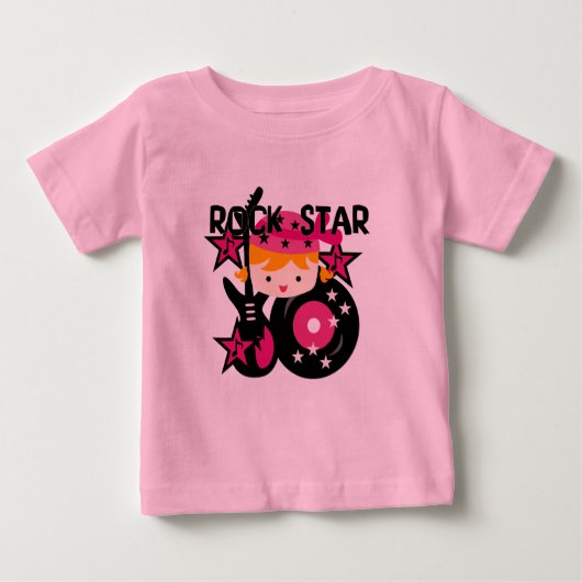 ブロンドロックスターガール ベビーTシャツ (正面)