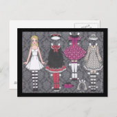 ブロンドロリータ紙ドールポストカード ポストカード (正面/裏面)