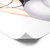 ブロンド和風(眼鏡あり) ポスター (角)