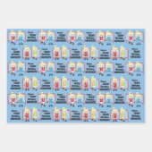 ブロンド女子サッカーパーソナライズされた ラッピングペーパーシート (正面2)