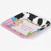 ブロンド女性のカーボーイウェスタンバースデーパーティー ペーパープレート (傾斜あり)