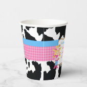 ブロンド女性のカーボーイウェスタンバースデーパーティー 紙コップ (右)