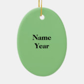 ブロンド女性ゴルファーのクリスマスオーナメント セラミックオーナメント (裏面)