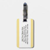 ブロンド女性スティックフィギュアナース ラゲッジタグ (裏面縦)