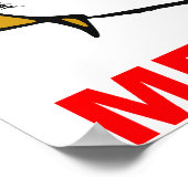 ブロンド女性メグスタ漫画レイジ顔ミーム ポスター (角)