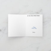 ブロンド女性医師とシリンジグリーティングカード カード (内部)