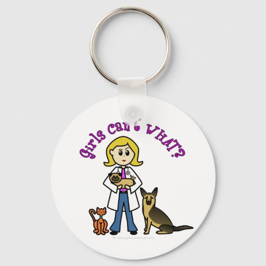 ブロンド女性獣医 キーホルダー (正面)