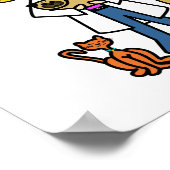 ブロンド女性獣医 ポスター (角)