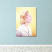 ブロンド女性 キャンバスプリント (インサイチュ (ウッドフロア))