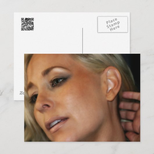 ブロンド女性 ポストカード (正面/裏面)