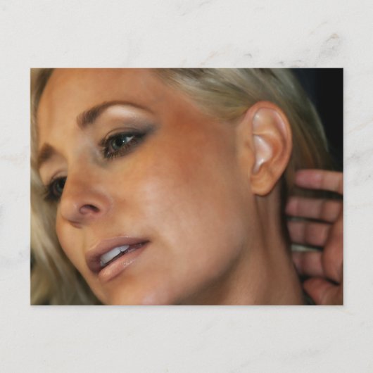 ブロンド女性 ポストカード (正面)