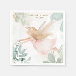 ブロンド妖精の女の子ベビーシャワー スタンダードカクテルナプキン