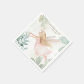 ブロンド妖精の女の子ベビーシャワー スタンダードカクテルナプキン (角)