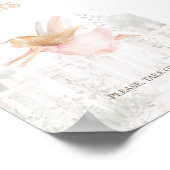 ブロンド妖精の赤ちゃんシャワーがテーブルの看板を好む ポスター (角)