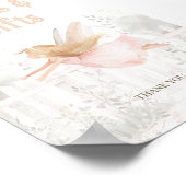 ブロンド妖精の赤ちゃんシャワー本ベビーテーブルサイン ポスター (角)