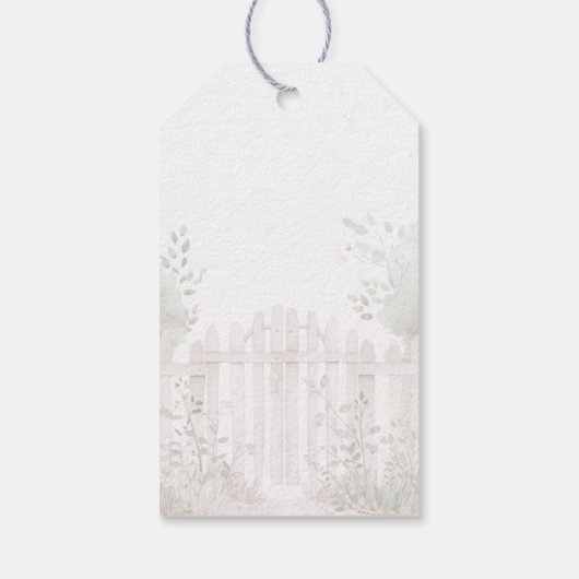 ブロンド妖精ベイビーシャワーありがとう ギフトタグ (裏面)