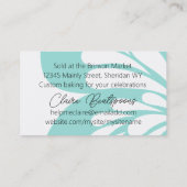 ブロンド妖精魔法スプーンベーキングベーカリー菓子職人 名刺 (裏面)