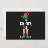 ブロンド小妖精や小人マッチングファミリークリスマスパーティー小妖精や小人 招待状 (正面)