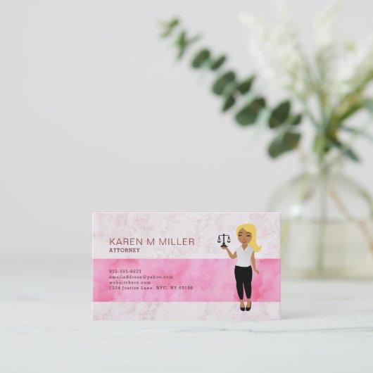 ブロンド弁護士名刺 名刺 (スタンド正面)