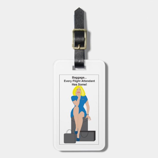ブロンド搭乗員の手荷物 ラゲッジタグ (正面縦)