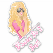 ブロンド最高のス!パーソナライズされた文字 シール (正面)