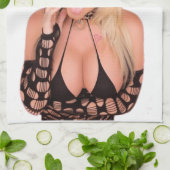 ブロンド気のあるそぶりをしたサンダー_コーブ キッチンタオル (折り畳み)