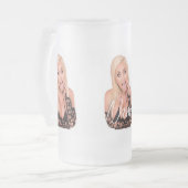 ブロンド気のあるそぶりをしたサンダー_コーブ フロストグラスビールジョッキ (正面左)