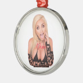 ブロンド気のあるそぶりをしたサンダー_コーブ メタルオーナメント (左)