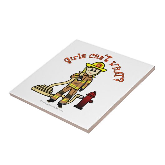 ブロンド消防少女 タイル (側面)