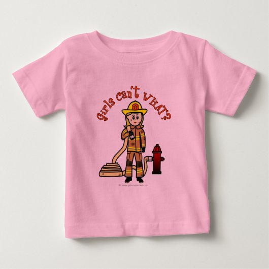 ブロンド消防少女 ベビーTシャツ (正面)