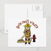 ブロンド消防少女 ポストカード (正面/裏面)