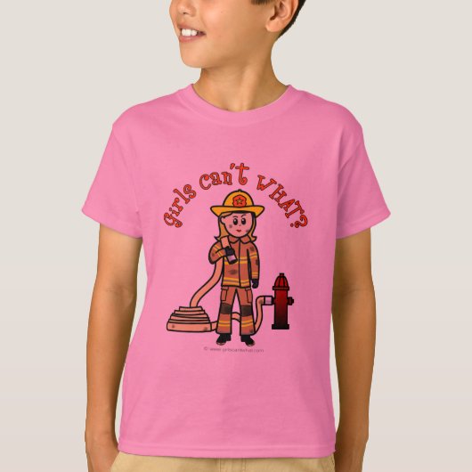 ブロンド消防少女 Tシャツ (正面)