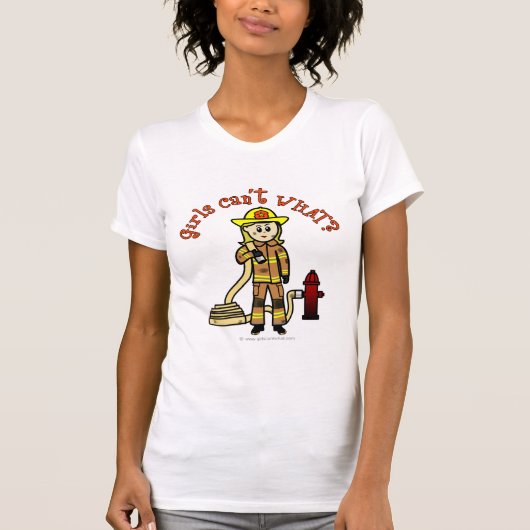ブロンド消防少女 Tシャツ (正面)