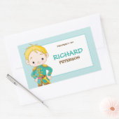 ブロンド王室のプリンスブックラベル/ギフトラベルシール 長方形シール (封筒)