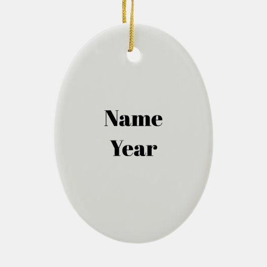 ブロンド男性EMS救急医療隊員クリスマスオーナメント セラミックオーナメント (裏面)