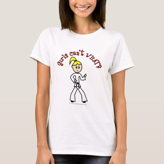 ブロンド空手ガール Tシャツ (正面)