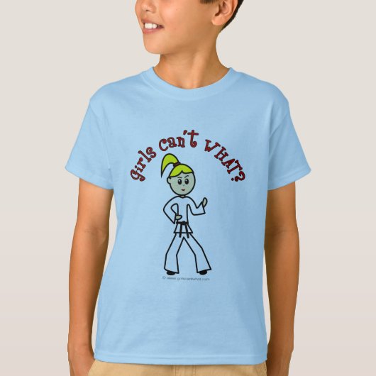 ブロンド空手ガール Tシャツ (正面)
