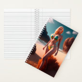 ブロンド美しい女の子ヘンドリックスポーズノート ノートブック (内側)