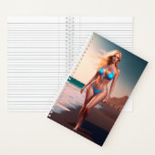 ブロンド美しい女の子ヘンドリックス歩くノート ノートブック (内側)
