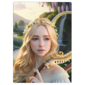 ブロンド美しい遊ミューズのハープ クリップボード (裏面)